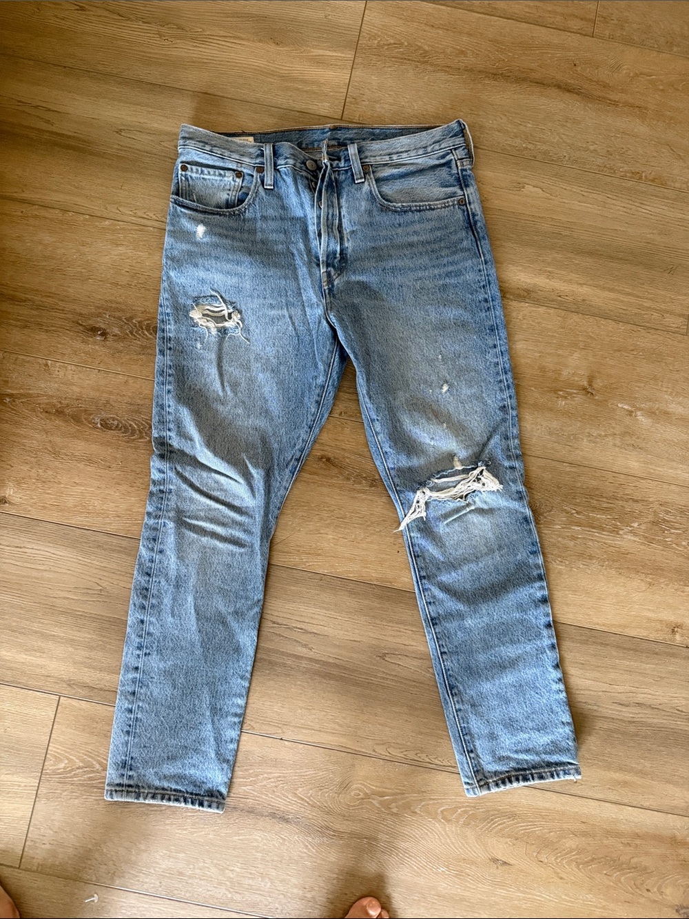 Levi's 501 Skinny Distressed Jeans